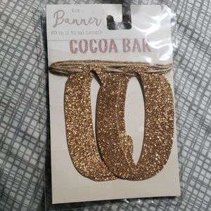 Cocoa bar glitter banner